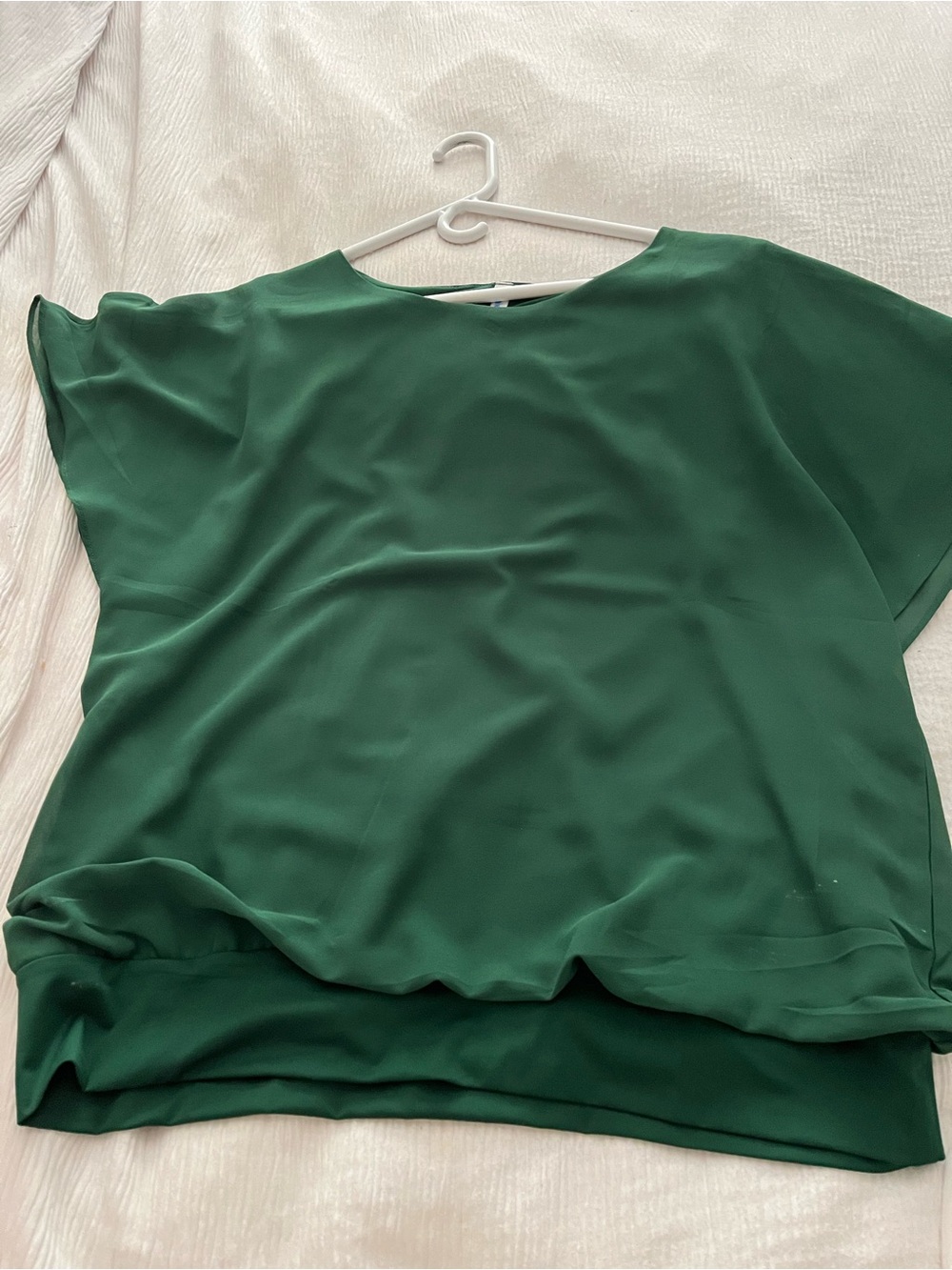Women’s Emerald Green Blouse - Classic Short Sleeve Top